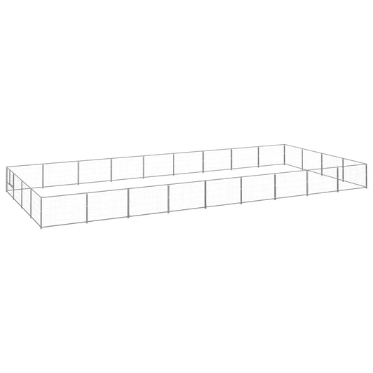 Psí kotec stříbrný 36 m² ocel