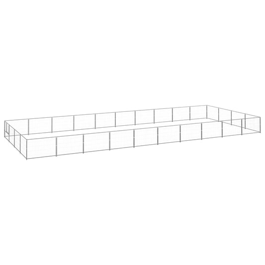 Psí kotec stříbrný 40 m² ocel