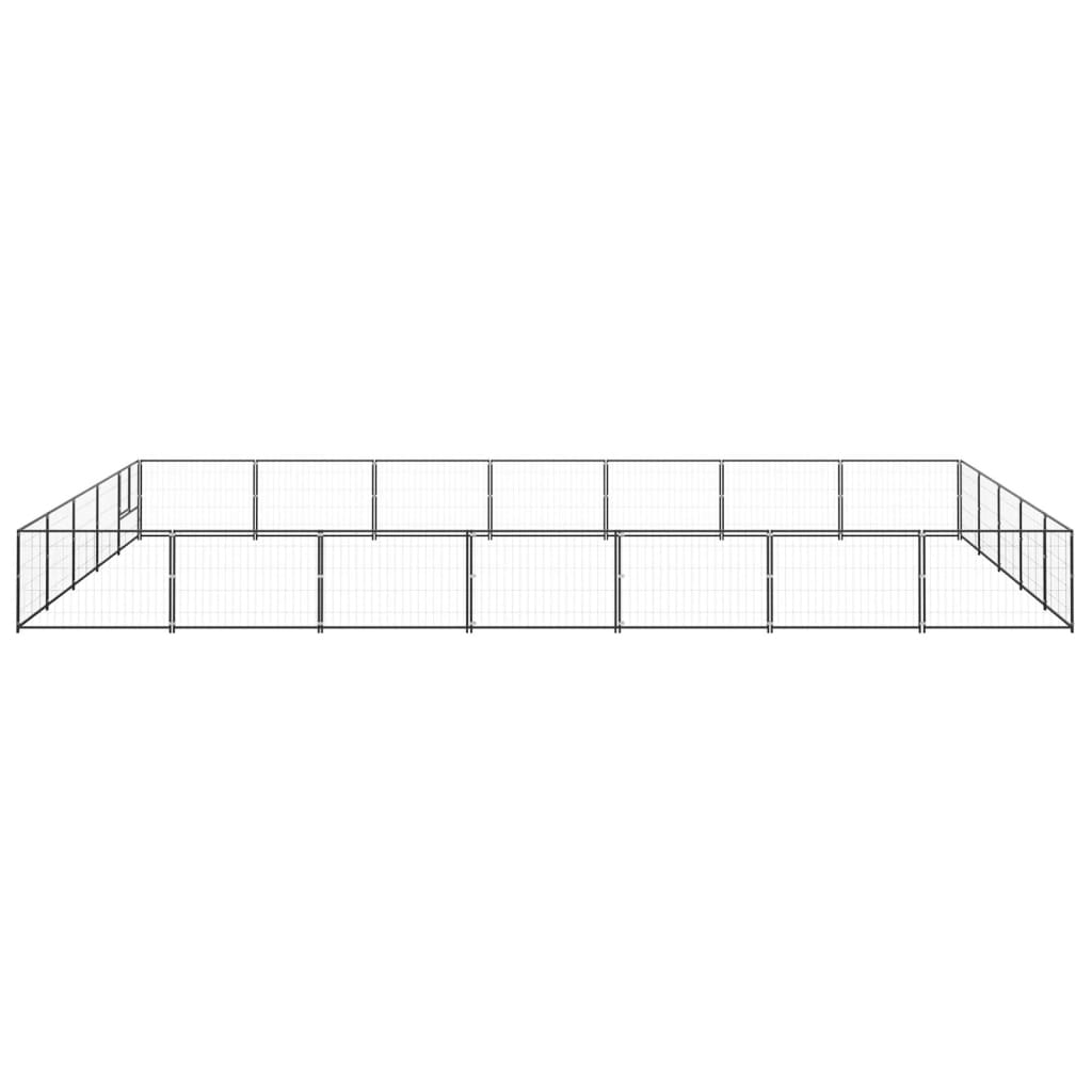 Psí kotec černý 35 m² ocel