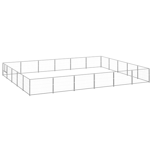 Psí kotec stříbrný 30 m² ocel