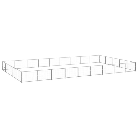Psí kotec stříbrný 45 m² ocel