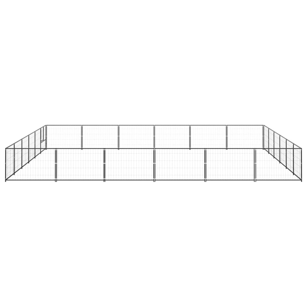 Psí kotec černý 36 m² ocel
