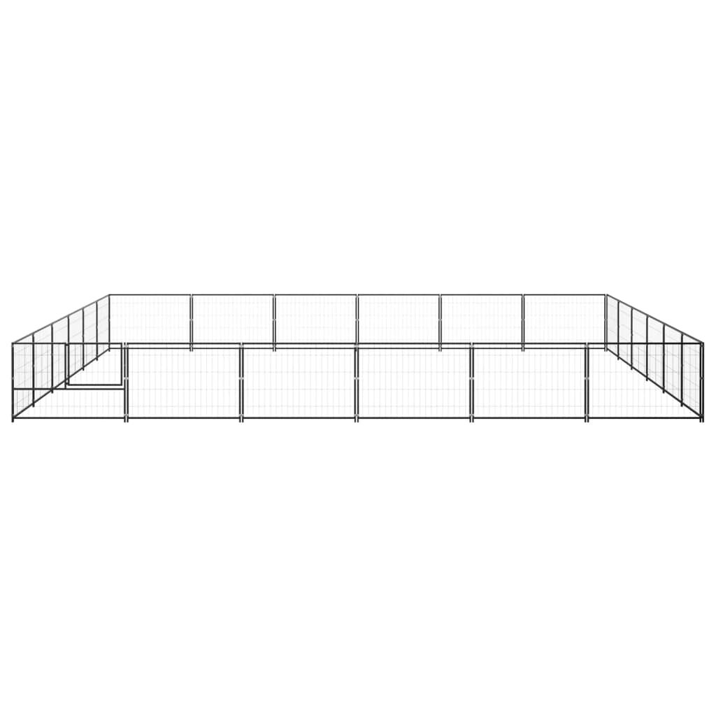 Psí kotec černý 36 m² ocel