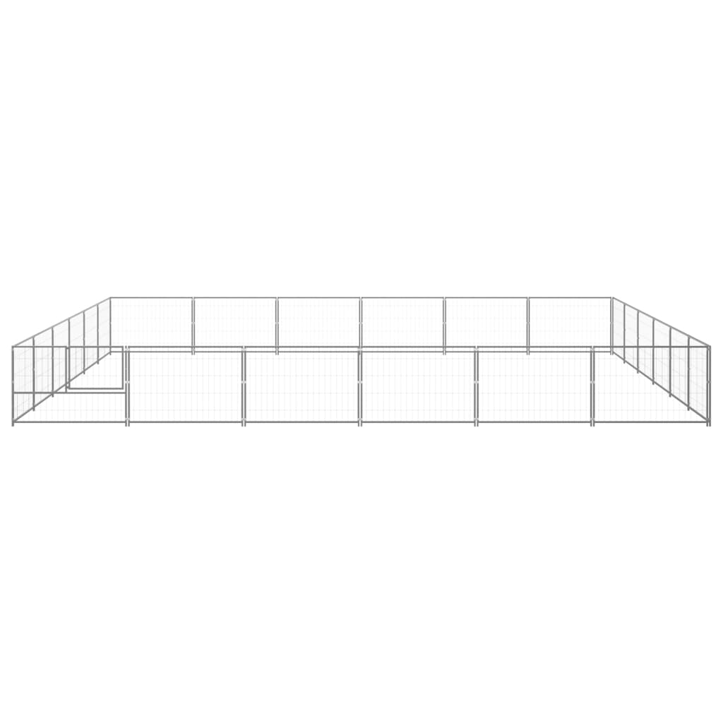 Psí kotec stříbrný 36 m² ocel