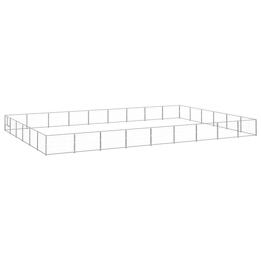 Psí kotec stříbrný 54 m² ocel