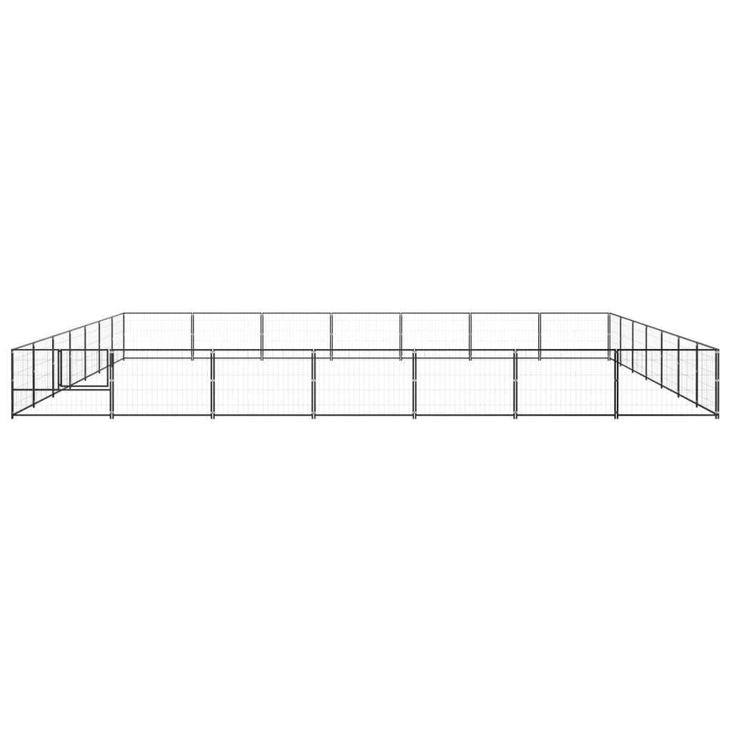 Psí kotec černý 49 m² ocel