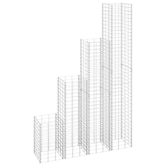 Gabionové vyvýšené záhony 4 ks 30x30x50/100/150/200 cm železo