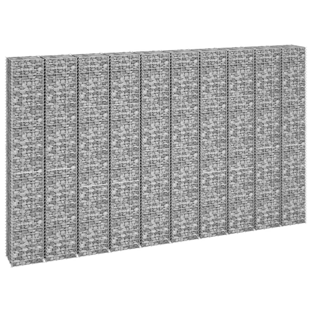 Gabionové vyvýšené záhony 4 ks 30x30x50/100/150/200 cm železo