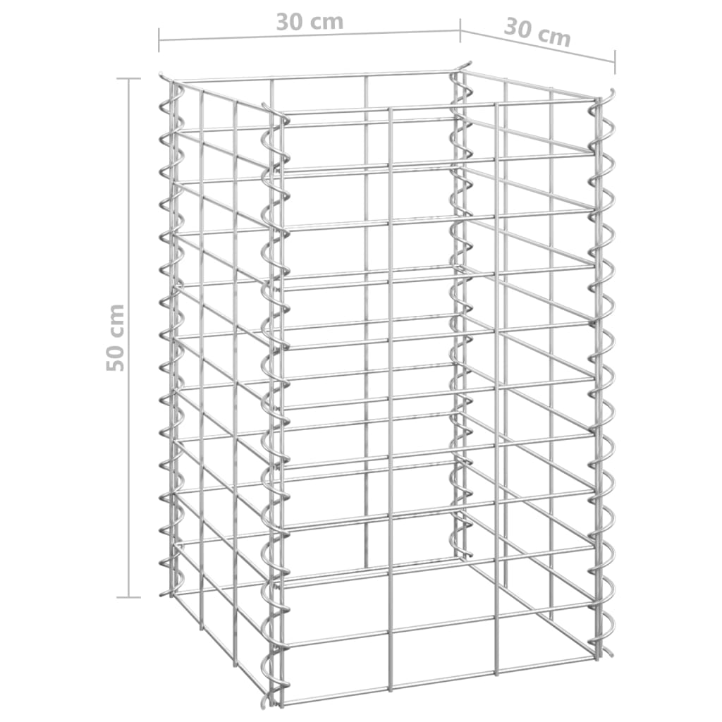 Gabionové vyvýšené záhony 4 ks 30x30x50/100/150/200 cm železo