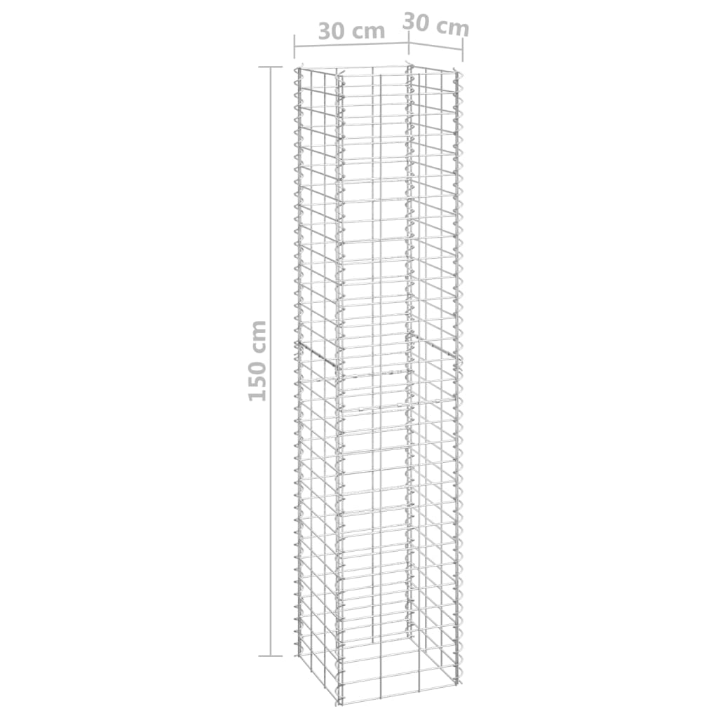 Gabionové vyvýšené záhony 4 ks 30x30x50/100/150/200 cm železo