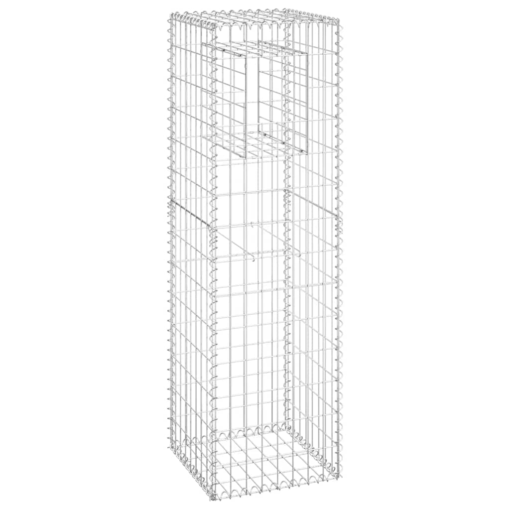 Gabionové sloupky 2 ks 40 x 40 x 140 cm železo
