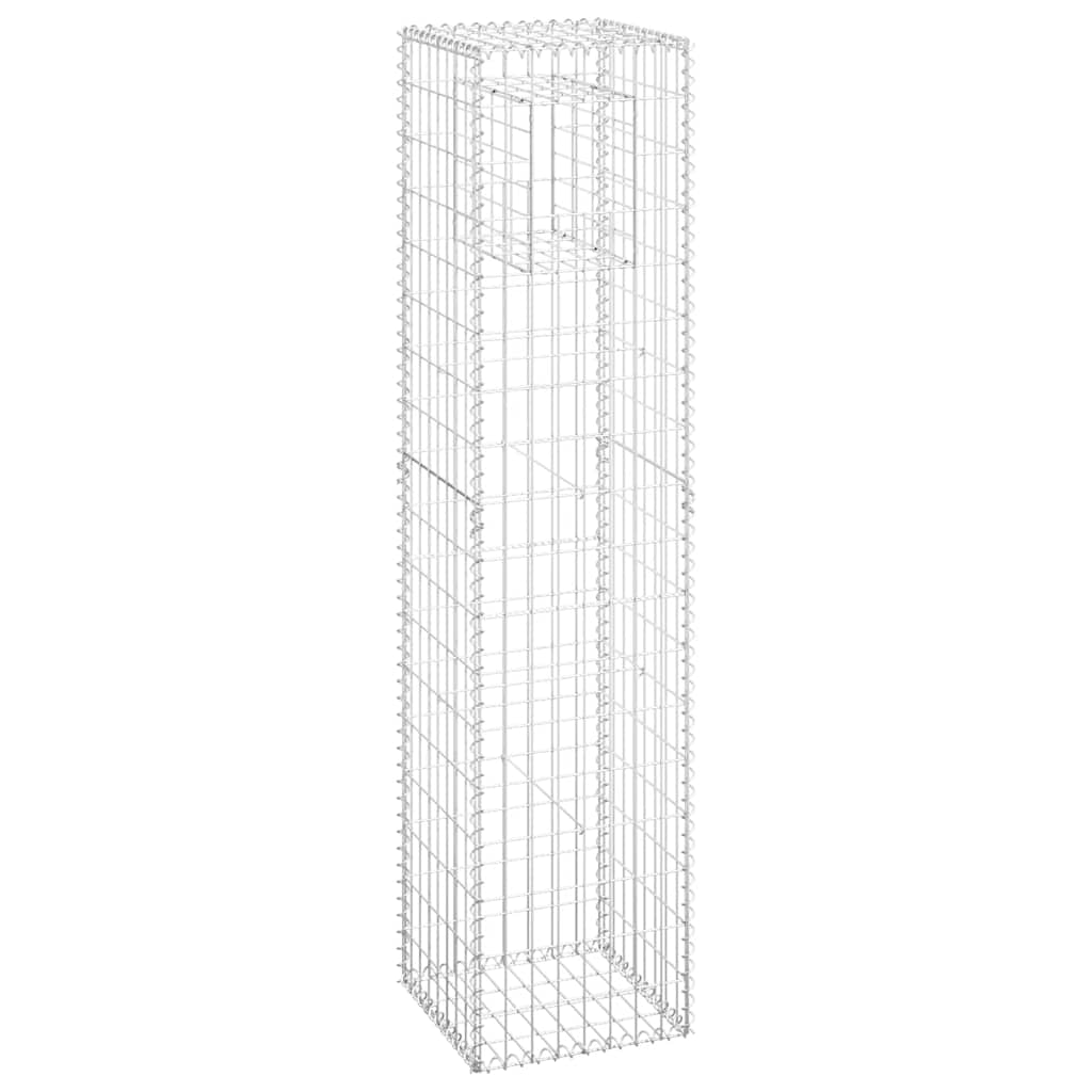 Gabionové sloupky 2 ks 40 x 40 x 180 cm železo