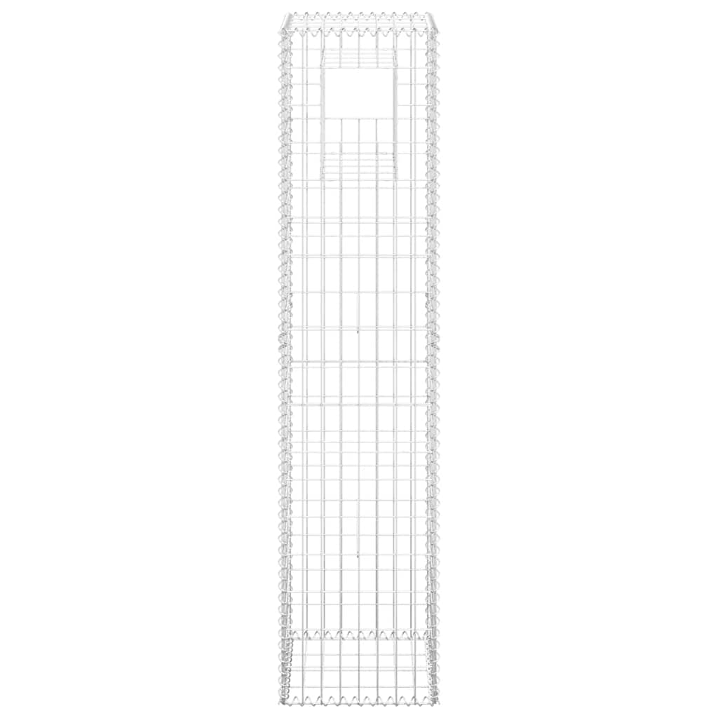 Gabionové sloupky 2 ks 40 x 40 x 180 cm železo