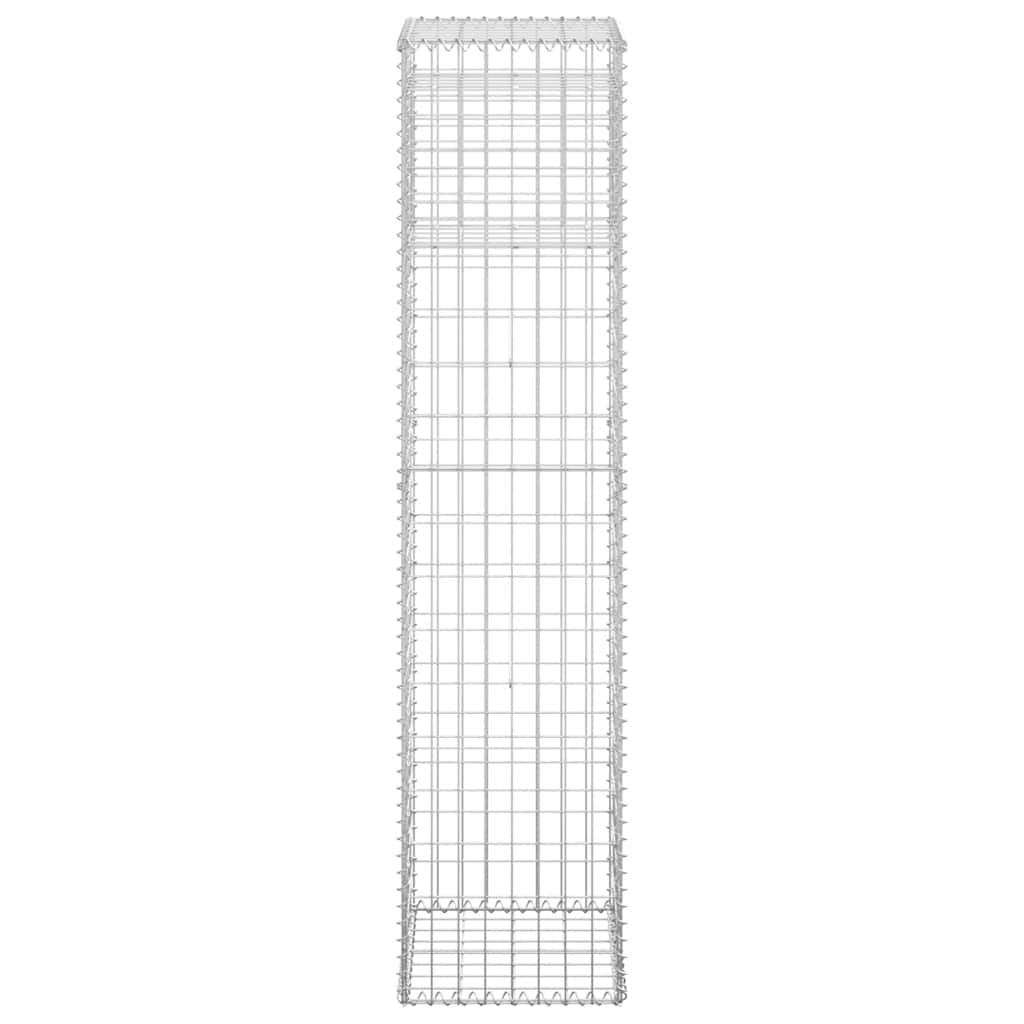 Gabionové sloupky 2 ks 40 x 40 x 180 cm železo