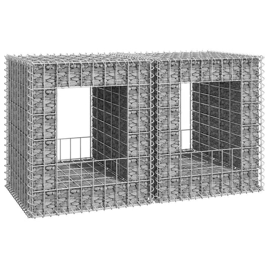 Gabionové sloupky 2 ks 50 x 50 x 60 cm železo