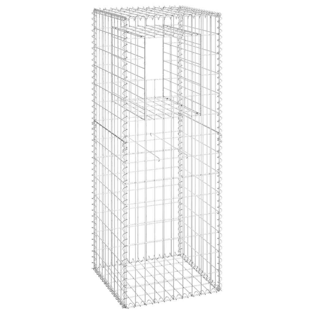 Gabionové sloupky 2 ks 50 x 50 x 140 cm železo