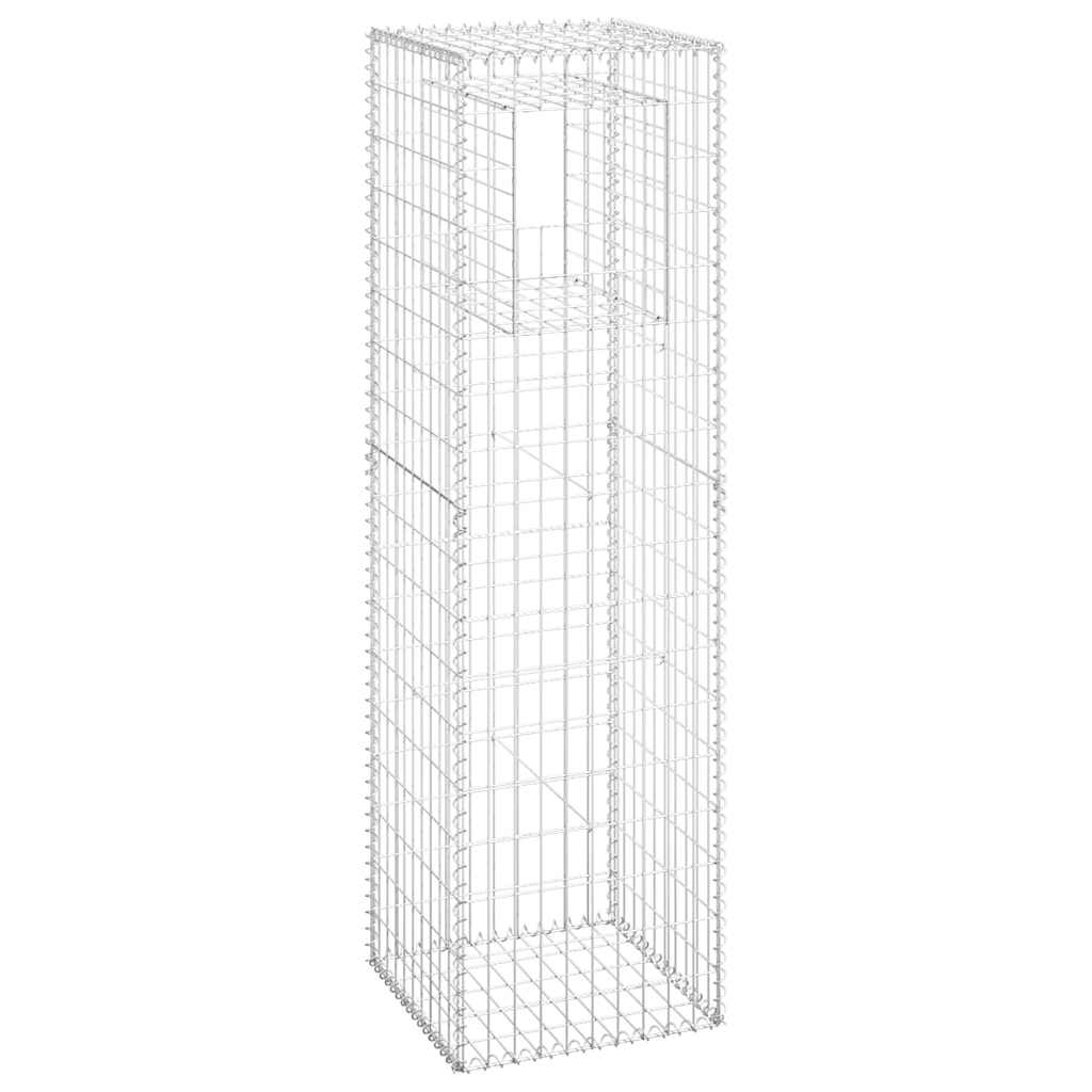 Gabionové sloupky 2 ks 50 x 50 x 180 cm železo