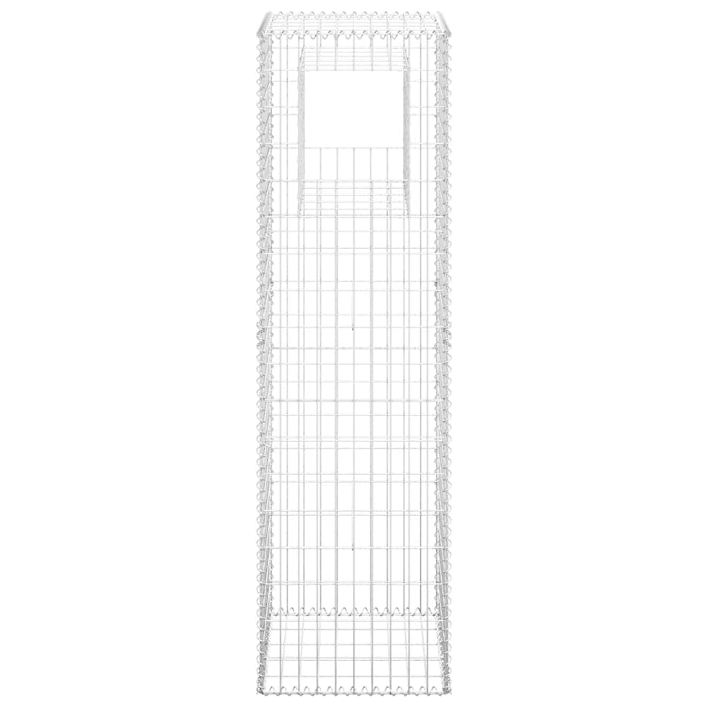 Gabionové sloupky 2 ks 50 x 50 x 180 cm železo