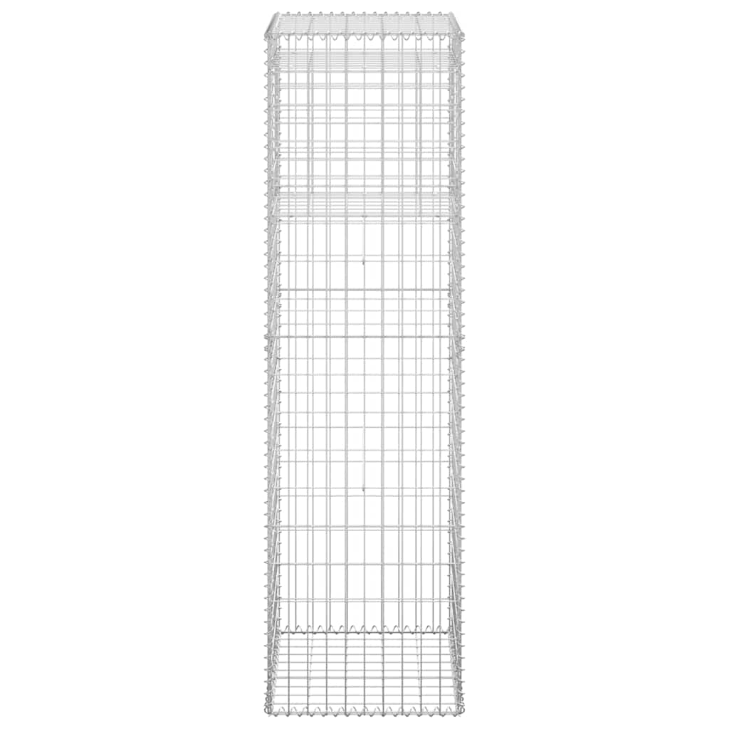 Gabionové sloupky 2 ks 50 x 50 x 180 cm železo