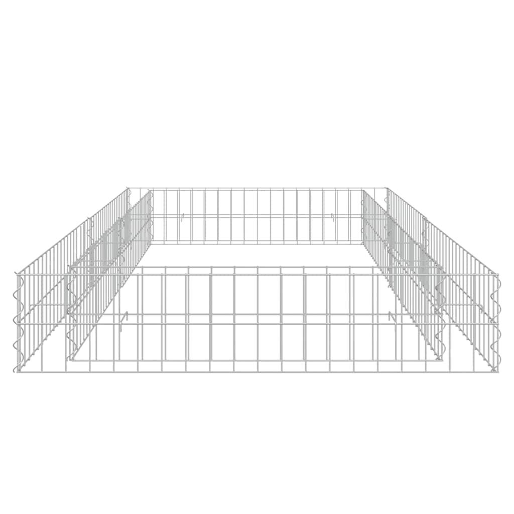 Gabionový vyvýšený záhon pozinkovaná ocel 200 x 100 x 20 cm