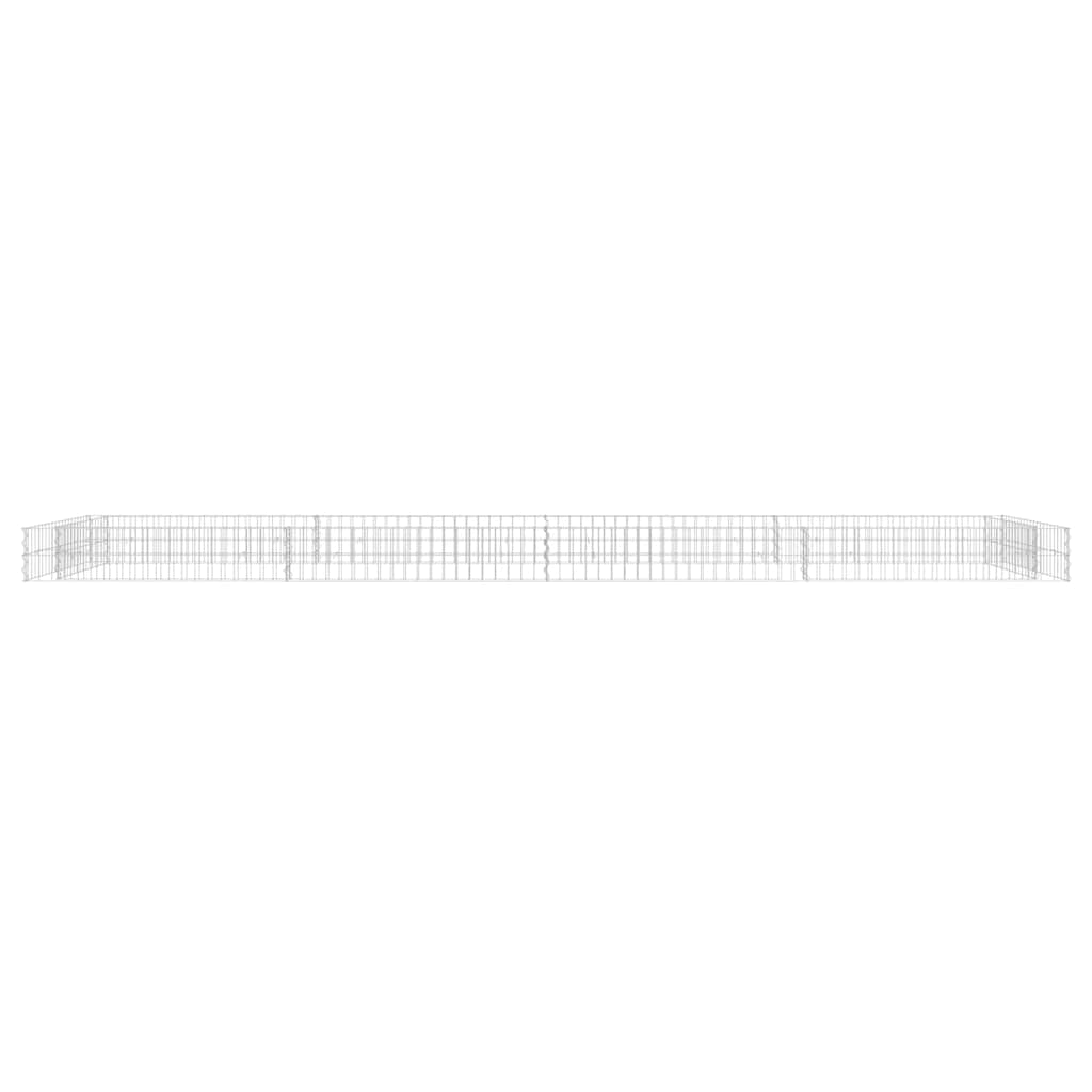 Gabionový vyvýšený záhon pozinkovaná ocel 400 x 100 x 20 cm
