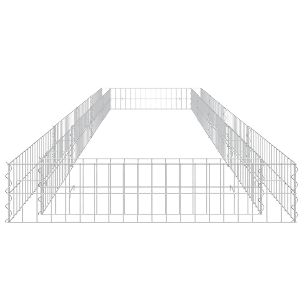 Gabionový vyvýšený záhon pozinkovaná ocel 400 x 100 x 20 cm