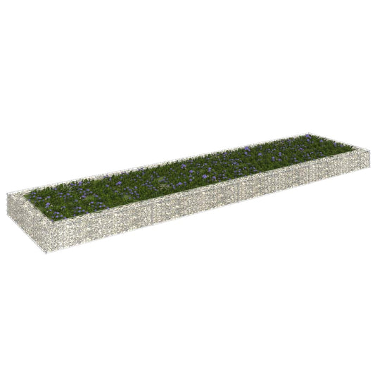 Gabionový vyvýšený záhon pozinkovaná ocel 400 x 100 x 20 cm