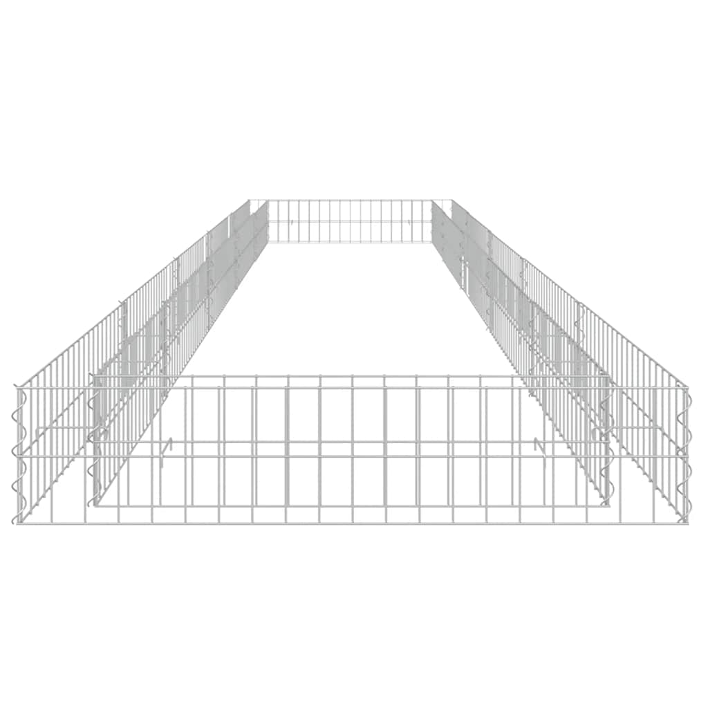 Gabionový vyvýšený záhon pozinkovaná ocel 500 x 100 x 20 cm