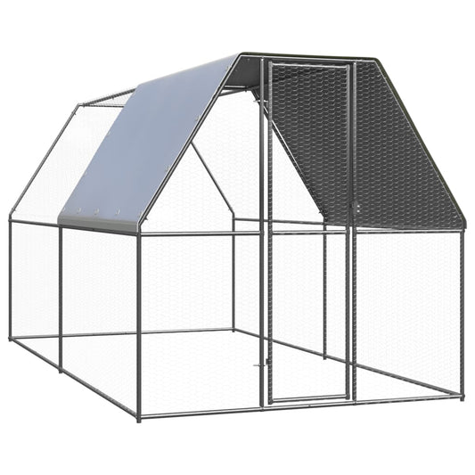 Venkovní klec pro kuřata 2 x 4 x 2 m pozinkovaná ocel