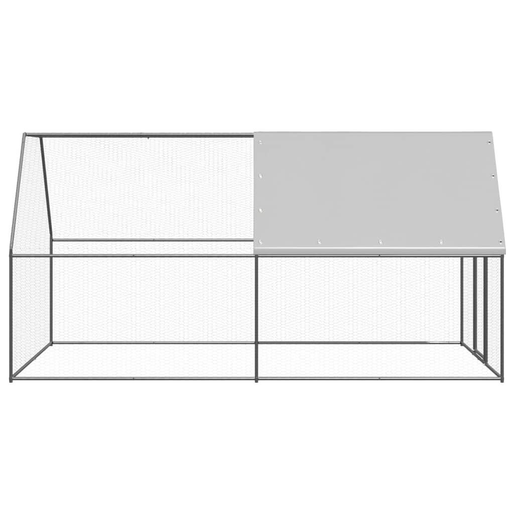 Venkovní klec pro kuřata 2 x 4 x 2 m pozinkovaná ocel