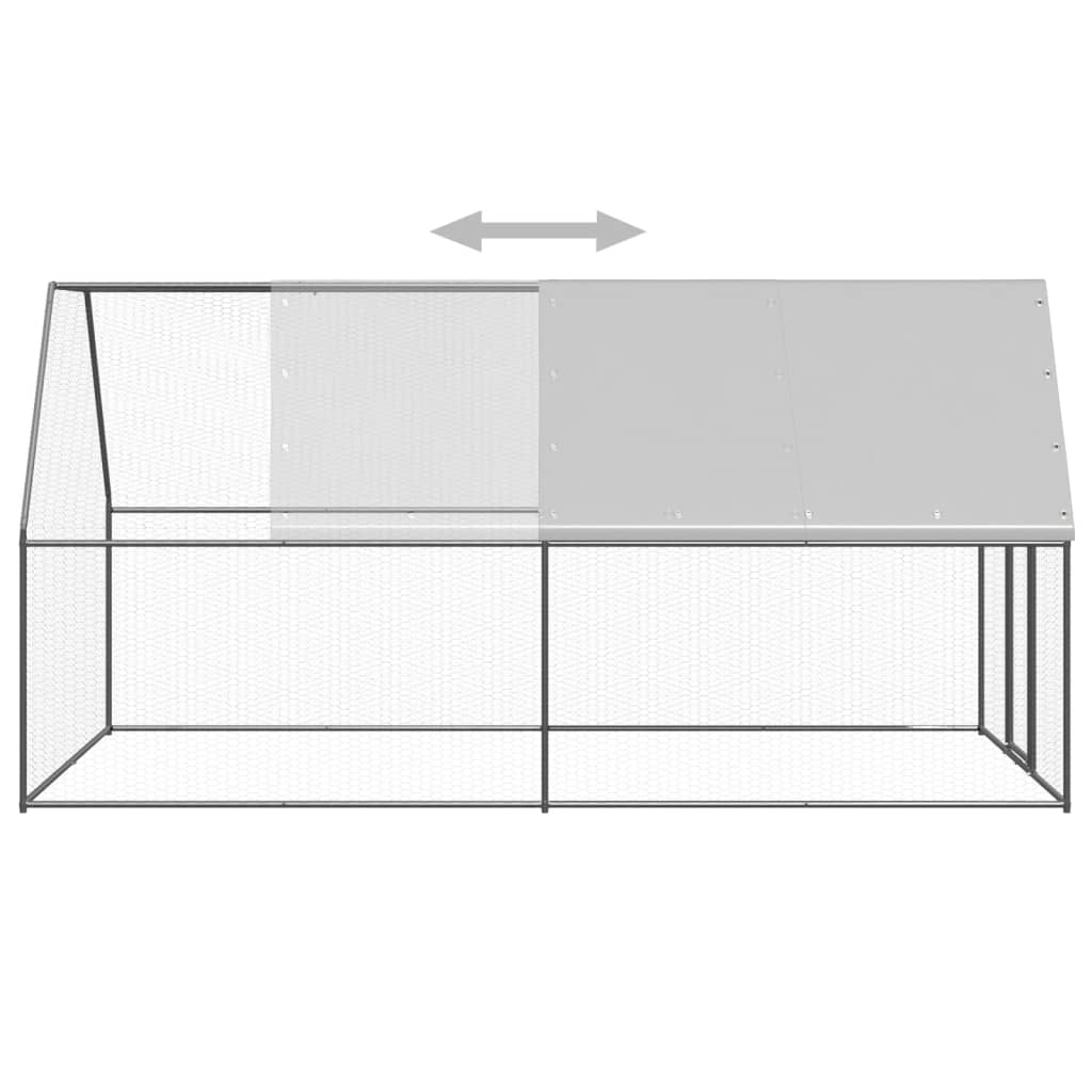 Venkovní klec pro kuřata 2 x 4 x 2 m pozinkovaná ocel