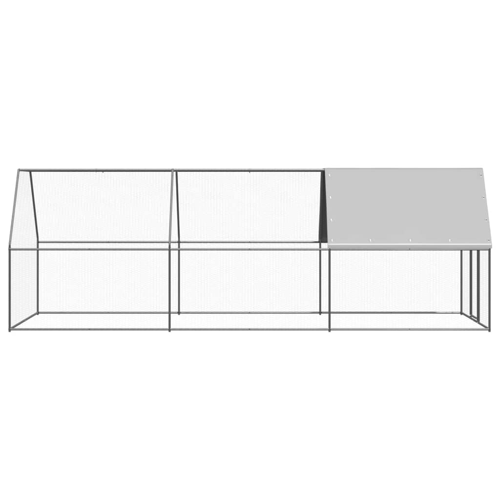 Venkovní klec pro kuřata 2 x 6 x 2 m pozinkovaná ocel