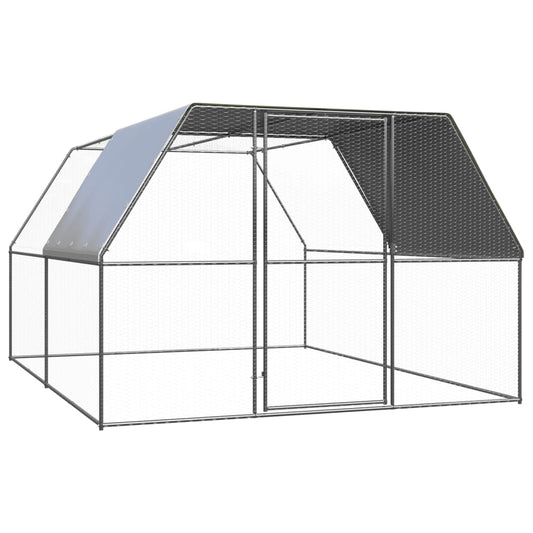 Venkovní klec pro kuřata 3 x 4 x 2 m pozinkovaná ocel