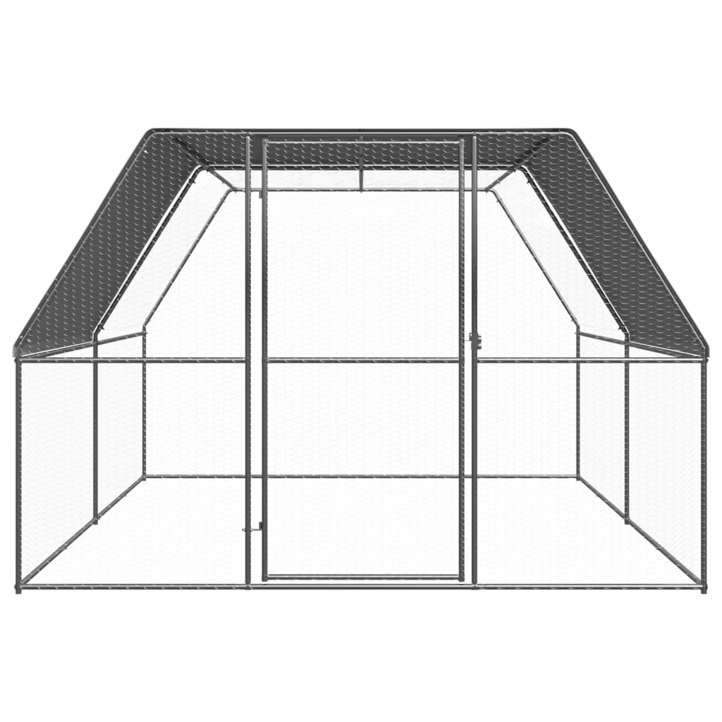 Venkovní klec pro kuřata 3 x 4 x 2 m pozinkovaná ocel
