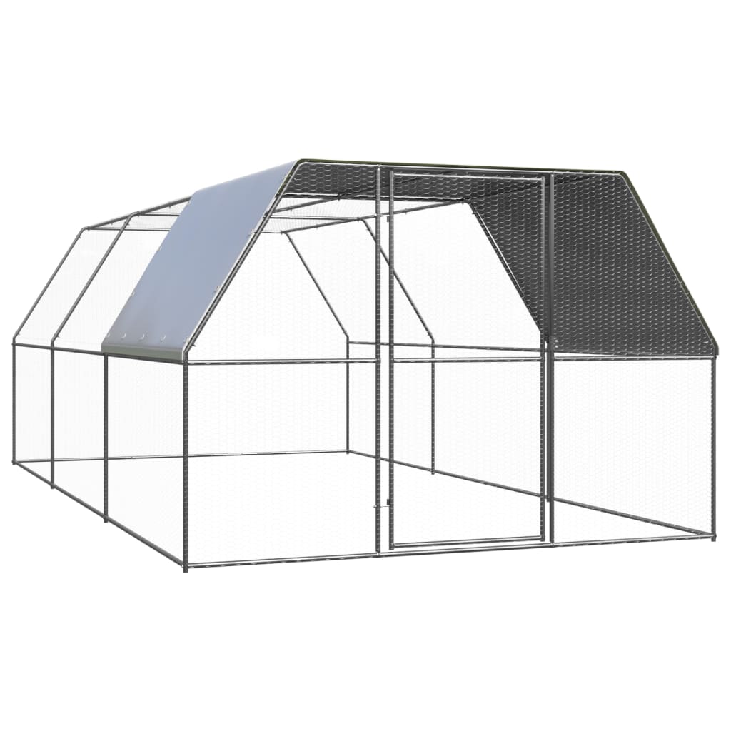 Venkovní klec pro kuřata 3 x 6 x 2 m pozinkovaná ocel