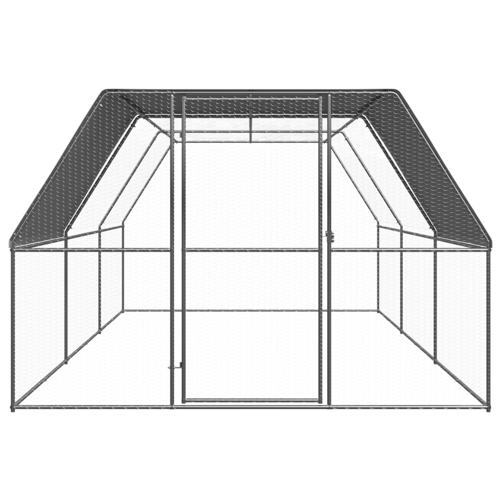 Venkovní klec pro kuřata 3 x 6 x 2 m pozinkovaná ocel