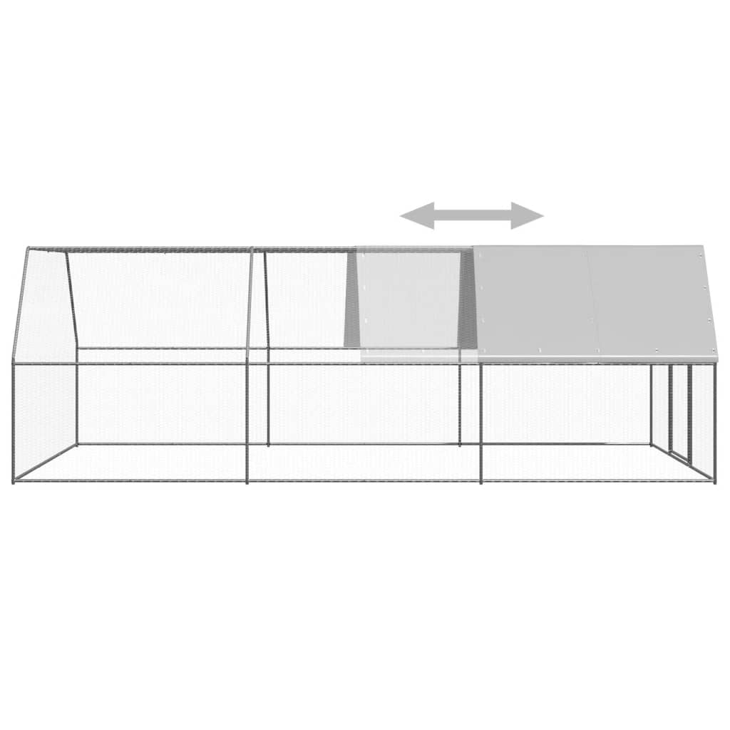 Venkovní klec pro kuřata 3 x 6 x 2 m pozinkovaná ocel