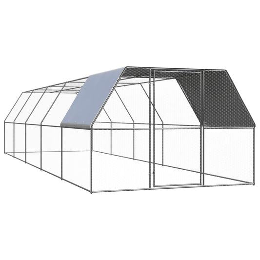 Venkovní klec pro kuřata 3 x 10 x 2 m pozinkovaná ocel