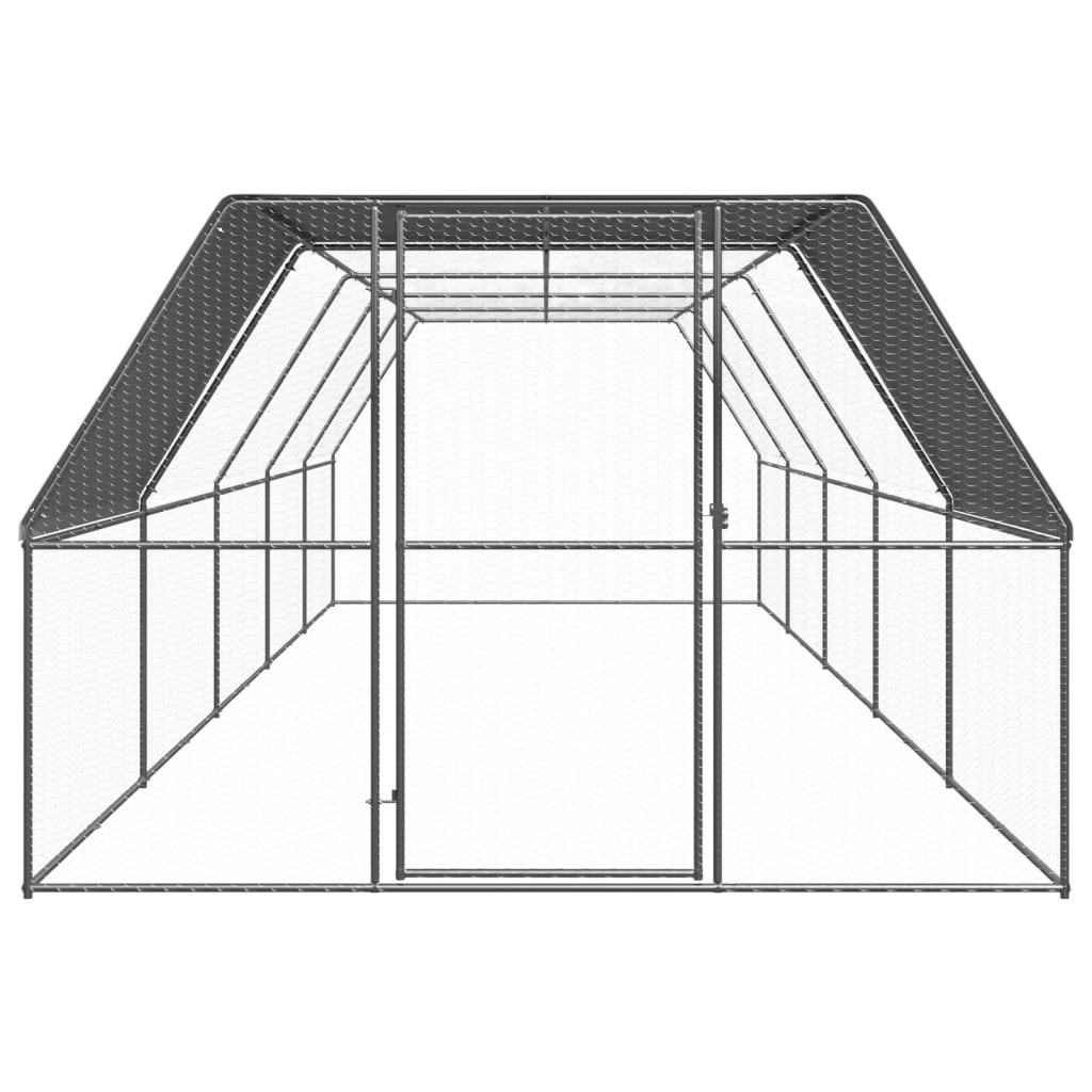 Venkovní klec pro kuřata 3 x 10 x 2 m pozinkovaná ocel