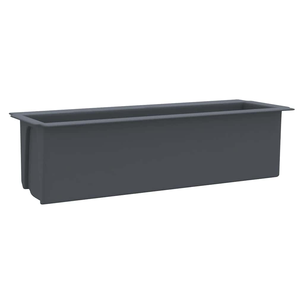 Květinové truhlíky na europalety 12 ks šedé 36x13,5x9,5 cm PP