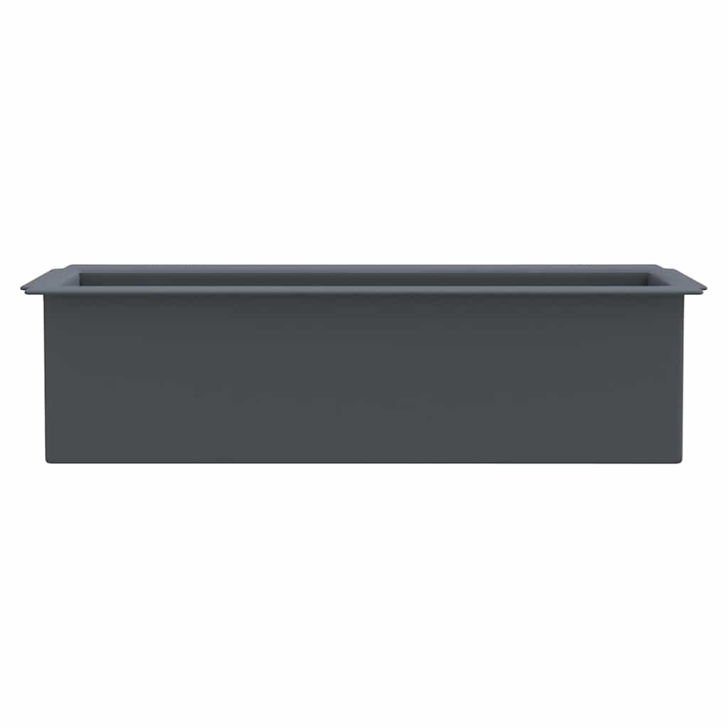 Květinové truhlíky na europalety 12 ks šedé 36x13,5x9,5 cm PP