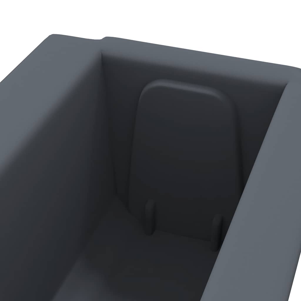 Květinové truhlíky na europalety 12 ks šedé 36x13,5x9,5 cm PP