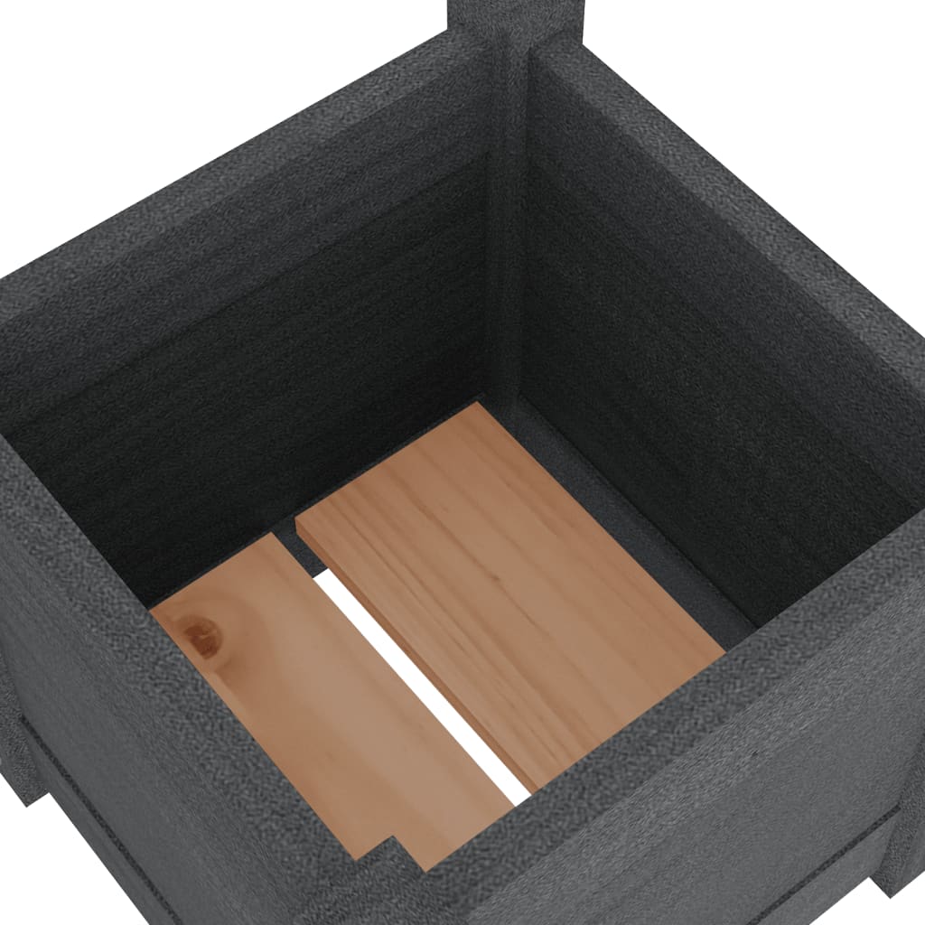 Zahradní truhlíky 2 ks šedé 31 x 31 x 31 cm masivní borovice