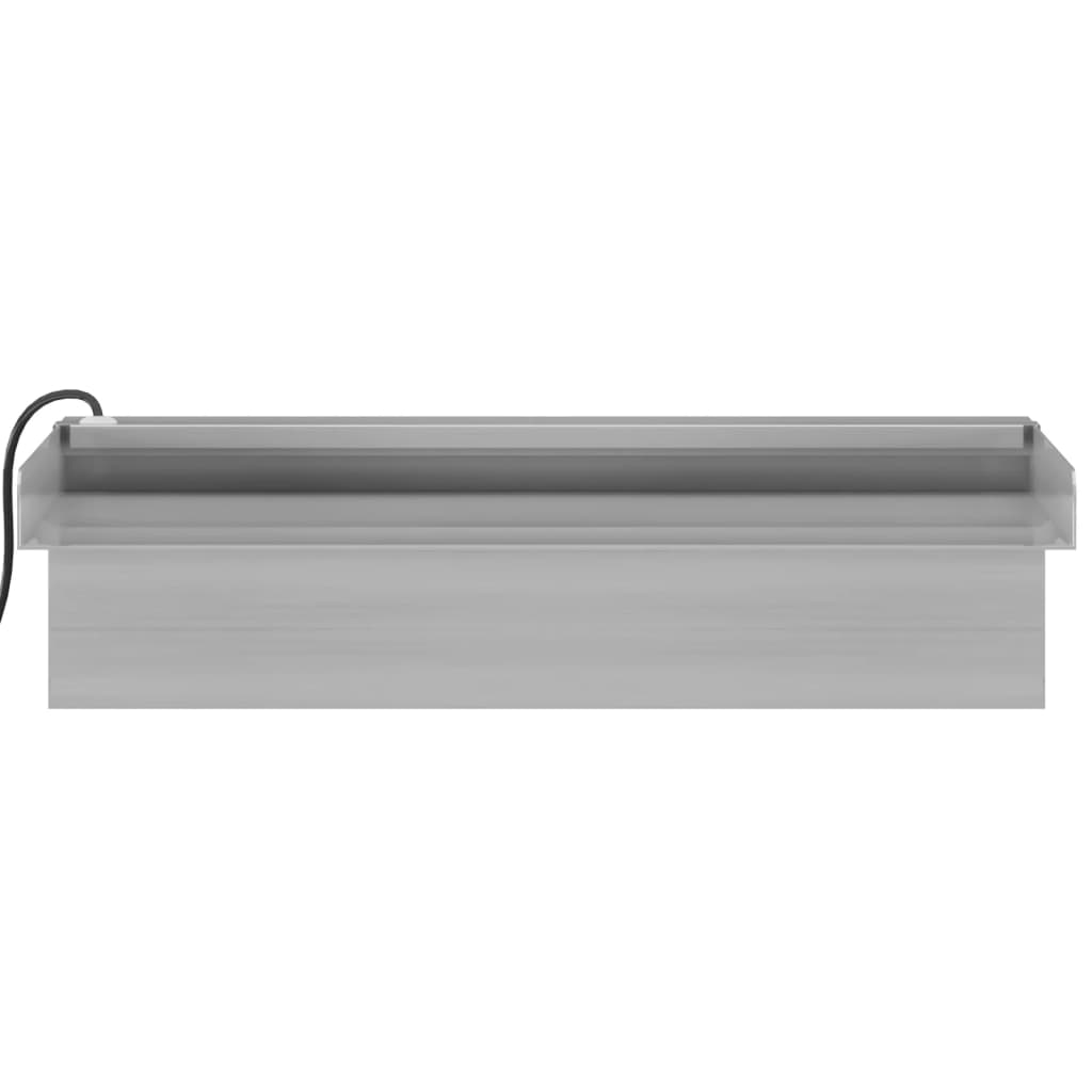 Přelivový vodopád s RGB LED osvětlením nerezová ocel 30 cm
