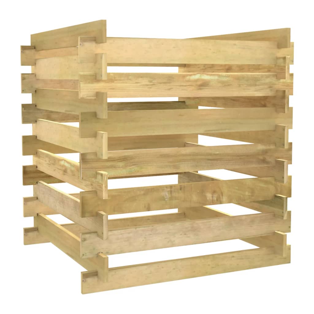 Laťkový zahradní kompostér 90x90x90 cm impregnovaná borovice