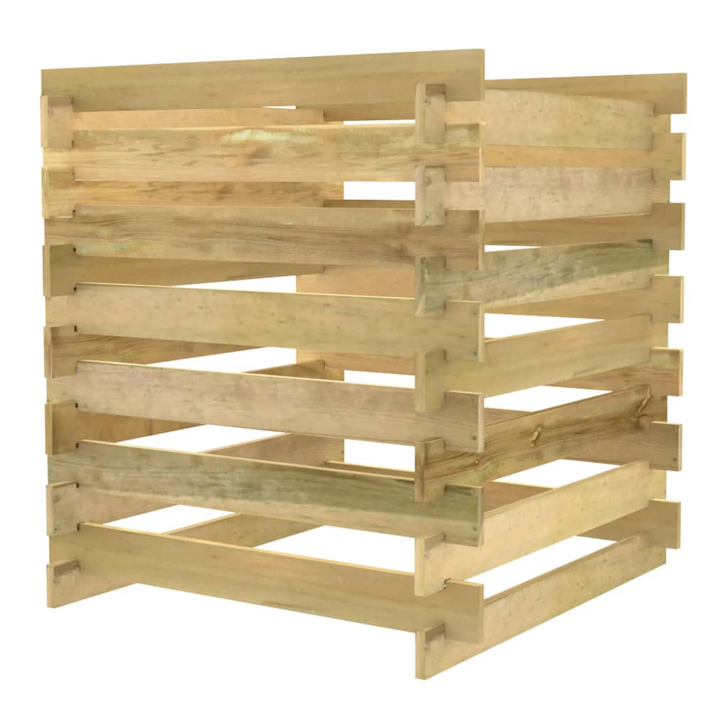 Laťkový zahradní kompostér 90x90x90 cm impregnovaná borovice