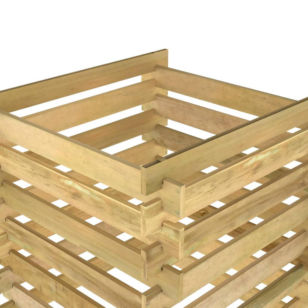 Laťkový zahradní kompostér 90x90x90 cm impregnovaná borovice
