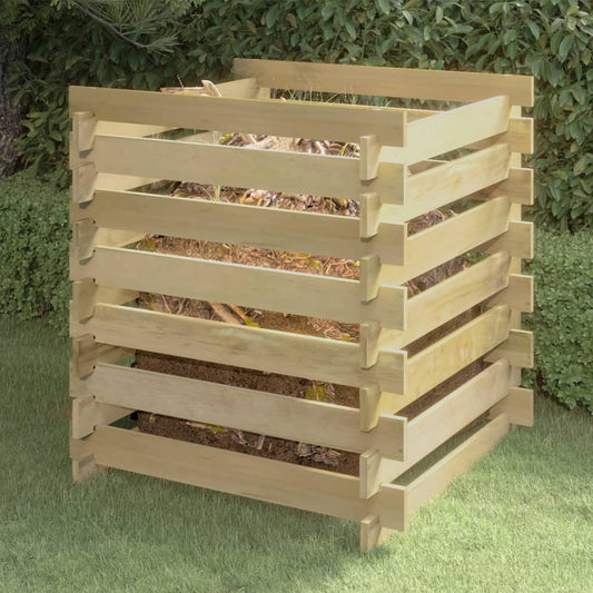 Laťkový zahradní kompostér 90x90x90 cm impregnovaná borovice