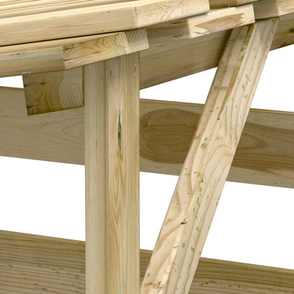 Pergola se střechou 100 x 90 x 100 cm impregnované borové dřevo
