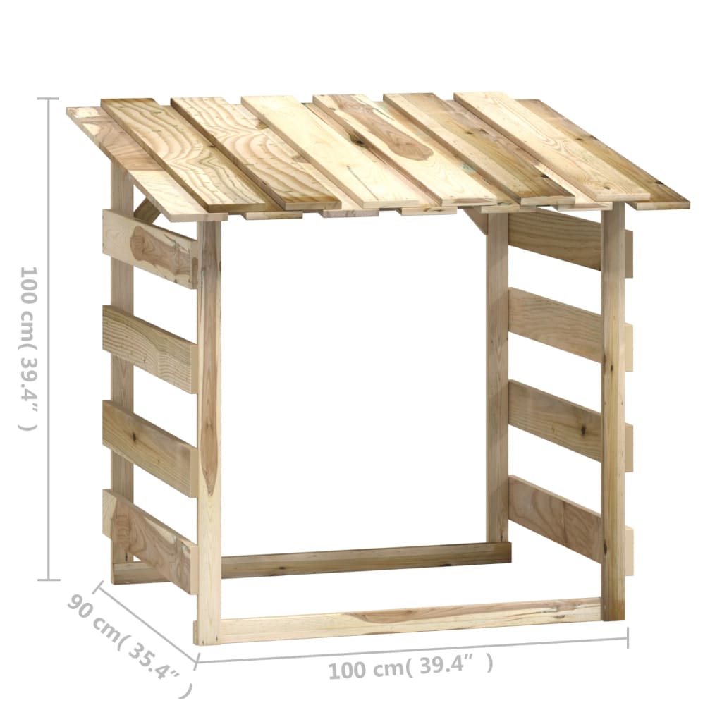 Pergola se střechou 100 x 90 x 100 cm impregnované borové dřevo